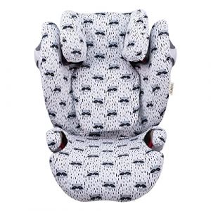 JYOKO KIDS Housse pour siège auto bébé en coton compatible avec Cybex Solution M et Pallas B - Fix (Raccoon) (JYOKO, neuf)