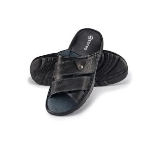 ESTRO Sandales Homme Cuir &Eacute;t&eacute; - Mules Homme Cuir &Eacute;t&eacute; Sandale Hommes avec Semelle Antid&eacute;rapante s5 (44 EU, Noir) (ESTRO&trade;, neuf)