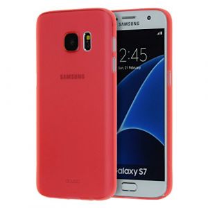 doupi UltraSlim Coque Compatible avec Samsung Galaxy S7 Edge (arqu&eacute;) Fin Mat Ultra Mince et Ultra l&eacute;ger Bumper Cover Housse de Protection Shell Coque, Rouge (GLEXD Shop, neuf)