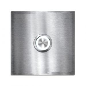 Metzler&reg; sonnette en acier inoxydable avec bouton LED &eacute;tanche et plaque 80x80 mm Sans gravure &ndash; montage encastr&eacute; ou saillie &ndash; facile &agrave; poser et r&eacute;sistante vandalisme &ndash; 10 ans pi&egrave;ces d&eacute;tach&eacute;es (Metzler GmbH, neuf)