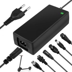Cordon de Charge Hoverboard pour Scooter &eacute;lectrique, 42V 2A Cordon de Charge avec 6 connecteurs pour Scooter &eacute;lectrique, 36V Power Adaptateur d'alimentation pour Balance Hoverboard, Prise UE (KAROULLA, neuf)