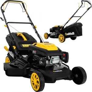 Craftfull Tondeuse &agrave; Gazon Thermique CR-196-30 | 4 KW 5,4 CV | Moteur OHV 190 cm&sup3; | Autotract&eacute;e avec Transmission &agrave; Faible Friction (4 KW 5,4 CV Jaune) (Miweba GmbH, neuf)