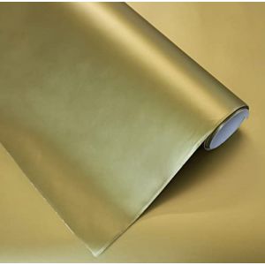 Papier Adhesif pour Meuble Or Metallique Mat Film Adhesif pour Mur Cuisine Fenêtre Toilette Cristal Vinyle Decoratif Impermeable Stickers Meubles 30x120 cm (GOYA PRINT, neuf)