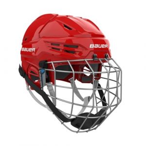 Bauer Re-Akt 55 Casque de hockey sur glace Combo Senior (Rouge, L) (Hockeyoffice, neuf)