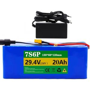 Batterie 24V (29,4V), Batterie De Vélo Électrique 24V 10Ah, 24V 12Ah, 24V 15Ah, 24V 20Ah Batterie Lithium-ION Rechargeable pour Moteur 200W 500W avec BMS Et avec Chargeur XT60,24V 10Ah (Zhaiyan, neuf)