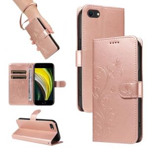 SRISHP Coque pour iPhone SE 2022 / iPhone SE 2020 / iPhone 8 / iPhone 7 / iPhone 6, Housse Etui Portefeuille Cuir PU, Magn&eacute;tique &Eacute;tui de Protection Compatible avec iPhone SE 2022 / SE 2020, Or Rose (THRION, neuf)