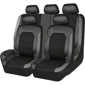 REIJAX Ensembles Housses de Si&egrave;ge Voiture sur Mesure en Cuir pour Hyundai KONA 2018-2023, Respirant Housse Siege Imperm&eacute;able Couvre Sieges Auto Accessoire,A/Black-Gray (Ginobili Supermarket, neuf)