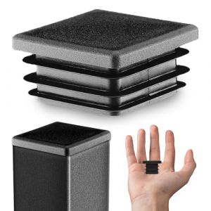 EMFA Bouchon Tube Carr&eacute; 15x15 mm Noir &ndash; Embout &agrave; Lamelles en Plastique &ndash; Capuchon 1,5x1,5 cm &ndash; Lot de 5 (EMFA GmbH, neuf)