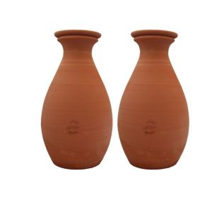 Ollas Lutton Potager à Enterrer 1.5L, Lot de 2 Oyas Terre Cuite, Système D'irrigation Automatique pour Potager/Plantes/Fleurs/Arbres, Ecologique & Economique, Arroseur Autonome (Poterie Lutton - Poterie d'Irrigation - Ollas, neuf)