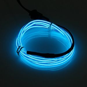 MASUNN 1 M USB Flexible El Fil Néon LED Bande De Lumière Glow Tube De Corde De La Décoration avec Onduleur 5V-Bleu (MASUNN, neuf)