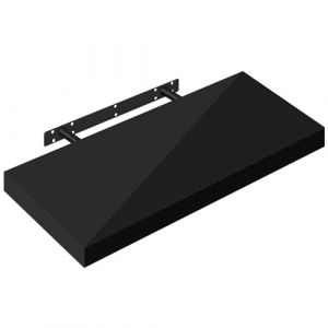 eSituro Étagère Flottante Noir Brillant pour Salon, Cuisine, Petite Étagère Murale en Bois pour Chambre à Coucher, Moderne, Facile à Installer, Fixation Invisible, 40cm (situDE, neuf)