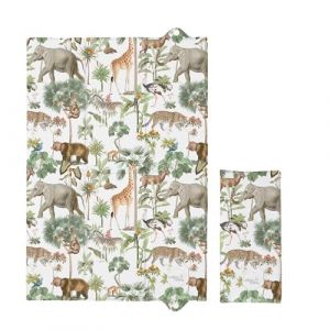 Matelas &agrave; langer pliable et portable 40 x 60 cm &ndash; Safari color&eacute; | Imperm&eacute;able | Facile &agrave; transporter | Pliable | Gar&ccedil;ons et filles (Viculii, neuf)