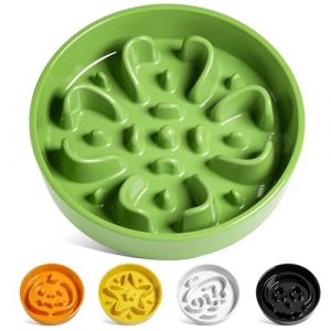 LE TAUCI Gamelles pour Chien &agrave; Alimentation Lente en c&eacute;ramique, Bol de Nourriture pour Chien, Bol d'alimentation Lente pour Chiots mangeurs Rapides, Vert tr&egrave;fle, M-675 ML (LETAUCI EUR, neuf)
