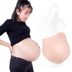 YEEFAIRY Faux Ventre de Grossesse Silicone Moulage Ventre Femme Enceinte Realiste Expérience Adaptée aux Hommes pour Photographie Cosplay Fake Pregnant Belly (5 à 7 Mois, Taille S, Peau Claire) (YEEFAIRY, neuf)