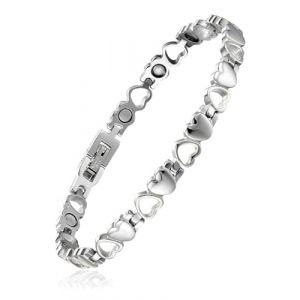 FUGLUS Bracelet Magn&eacute;tique Femme, bracelet cuivre，bracelet cuivre femme,bracelet magn&eacute;tique femme en cuivre pur,Bracelet Aimant&eacute; en Cuivre Massif (argent) (BOOKING PRICELESS, neuf)