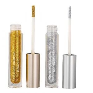Mascara Pailleté | 2 Pièces Imperméable Brillant Or Argent Longue Durée pour Cils Volumateurs | Sans Agglomération pour Femme (darkenear, neuf)