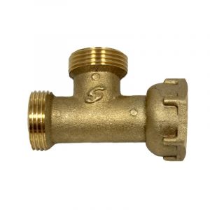 Arcanaute - Raccord laiton à visser - Té Mâle 3/4'' (20/27) - Mâle 3/4'' (20/27) - Femelle écrou prisonnier 3/4" (20/27) (Anjou Connectique, neuf)