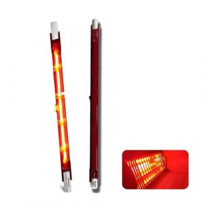 Ampoule Infrarouge 1500W Dimmable, Ampoule Chauffante Infrarouge R7s 1500W 254mm, 240V Lampe Halogène Chauffage Quartz 1500LM, Tubes Rubis de Patio pour Chauffage Heatmaster U3, 10mm Ø, Paquet de 2 (JHKEJI, neuf)