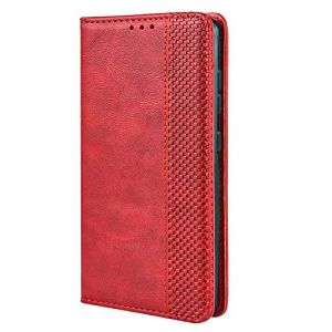 TANYO Housse Folio en Cuir pour Samsung Galaxy Note 20 Ultra (5G / 4G) Coque, Premium PU/TPU Flip &Eacute;tui Portefeuille avec Fentes pour Cartes, Pochette Protector Note20 Ultra Case Cover - Rouge (TANYO-FR, neuf)