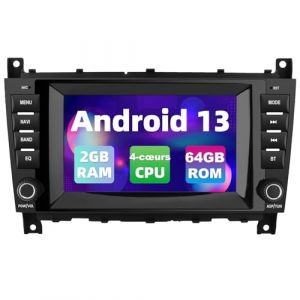 AWESAFE Autoradio pour Mercedes Benz Classe C W203/CLC W203 Classe G W463 Android 13 [2Go+64Go] avec Carplay Android Auto 7 Pouces GPS WiFi USB FM Bluetooth Commande au Volant (ADAMOSALVATORE, neuf)