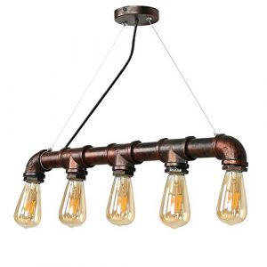 CCLIFE Lampe Retro, Lampe Vintage Industriel Bronze en métal E27 Ampoules en Tuyau- Lampe Suspension Industrielle, Plafonnier Vintage-Sans ampoule (CCLIFE Technic GmbH, neuf)