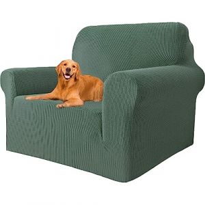 YSTELLAA Housse Canapé Extensible 1 Place, Housse de Canapé avec Accoudoirs, Super élastique Housse Canape pour Chiens et Chats Animaux Antisalissure (Vert, Canapé Largeur 81cm-120cm) (YSTELLAA, neuf)