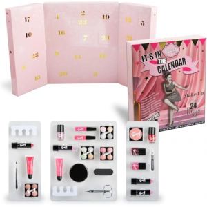 Calendrier de l'Avent Maquillage pour Femme | 24 Pièces : Blush, Fard à Paupières, Rouge à Lèvres, Vernis à Ongles | Malette de Maquillage | Idée de Coffret Cadeau Noël | MAQUILLAGE by Gloss! (UNIVERSAL BEAUTY MARKET, neuf)