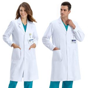 COCREAZY Blouse Blanche Chimie Femme Homme Blouse Chimie Lycee Coton Blouse Laboratoire Collège Blouse Physique Manche Longue Blouse Médicale Blouse Scientifique avec Poche pour Étudiant Hospital, XS (Trendify EU, neuf)