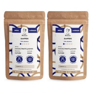 Caf&eacute; Bonnac &ndash; Lot de 2 &times; 1 kg | Caf&eacute; En Grain Br&eacute;sil Santos Tradition | 100% Arabica Doux Et Rond | Notes De Noisette, Cacao Et C&eacute;r&eacute;ales | Grand Cru Naturel | Torr&eacute;faction Artisanale (De l'arbre &agrave; la tasse, neuf)