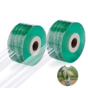Lot de 2 rouleaux extensibles pour jardinage, film de greffage, adhésif de greffage, rubans de greffage, rubans de culture pour greffer des plantes, réparer des arbres et des fruits (ZHONGQIAN DE DIAN, neuf)