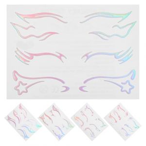 OATIPHO 5 Feuilles Autocollants Pour Les Yeux Autocollants Imperméables Pour Les Yeux ​​​​temporaires Du Visage Autocollant De Tatouage D'ombre à Paupières Pvc (Tsun Ki-sung, neuf)