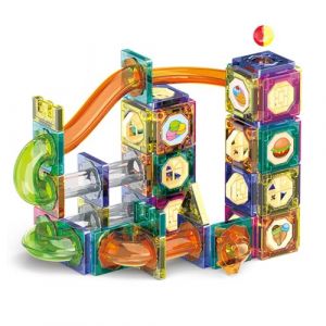 SCBOY Bloc Construction magnetique 90 pi&egrave;ces Montessori Jouets magn&eacute;tiques Circuit Billes Jouets magn&eacute;tiques pour Enfants Filles et gar&ccedil;ons Cadeau (huanyangdianzi, neuf)