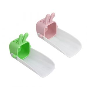 2Pcs Rallonge Robinet Enfant d'Animaux de Lapin, Extension Robinet Enfant Extender Sink Poign&eacute;e, Faucet Extenseur, &Eacute;vier Poign&eacute;e Prolongateur pour se Laver les Mains Accessoires de Salle de Bain (elitecran, neuf)