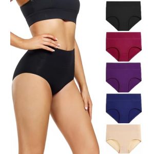 wirarpa Culotte Femme Coton Taille Haute Slips Lot de 5 Multicolore Taille 5XL (FR-DeKai, neuf)