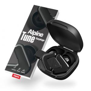Alpine Tune Bouchons d'Oreilles Pour Concerts & Musique, Protection Auditive 19dB Certifiée, Réduction Du Bruit, Haute Fidélité, Boules Quies, 4 Tailles, Pour Festivals, Musiciens & Clubs, Noir (Alpine Hearing Protection, neuf)