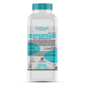 GiDeli Isopropanol 99,9 % 1 litre d'alcool isopropylique à haute teneur en alcool isopropylique IPA pour le nettoyage des composants électroniques, des lentilles et des écrans - Nettoyage des résines (Posh Sp. z o.o., neuf)