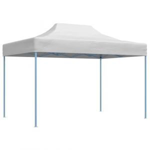 HETFTJN Tonnelle pliante 280 x 410 x 315 cm - Blanc - En acier rev&ecirc;tu par pulv&eacute;risation - Avec toit Oxford 600D r&eacute;sistant aux UV - Abri d'&eacute;v&eacute;nement pliable pour jardin, barbecue et camping (herunmaoyi, neuf)