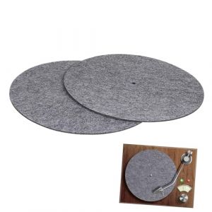 JOINPAYA 2 Pièces Tapis D'enregistrement Feutrines Dj Feutrine En Vinyle Feutrines Pour Platine Vinyle Tapis De Disque Vinyle Tapis De Platine Pour Vinyles Grey Feutre (Leasndao, neuf)