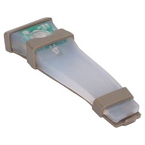 AXOC Lumière Clignotante de sécurité pour Casque, lumière de sécurité pour Casque, lumière de Casque Tactique Flexible étanche avec à Crochet et(Feu Vert au Fond de la Coquille de Sable (GR)) (Guoenir, neuf)