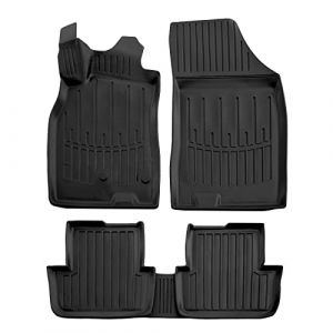 SCOUTT | 3D Tapis De Sol en Caoutchouc Premium Compatible avec Megane III 2008-2015 5 pcs, Syst?me de Fixation, Bord Haut, Noir, Antidérapant, Facile ? Nettoyer, Toutes Saisons (J&J AUTOMOTIVE, neuf)
