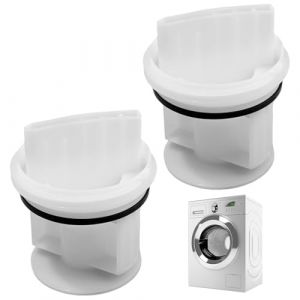 2 PCS Filtres à Peluches pour Lave-Linge, Compatibles avec Bosch Siemens, Couvercles Blancs de Filtre de Vidange, Bouchons Universels en Plastique pour Machines à Laver à Hublot (XingFanChenYou, neuf)