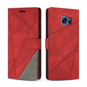 SONWO Coque pour Samsung Galaxy S7, Protection Housse Etui en Cuir PU Portefeuille avec Emplacements Cartes et Fonction Support pour Samsung S7, Rouge (SONWO EU STORE, neuf)