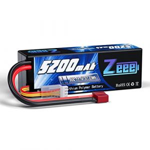 Zeee 3S Lipo Batterie 5200mAh 11,1V 80C 3S Coque Dure Batterie avec connecteur T pour FPV Racing Drones Vélo de Route Quadcopters Avion Hélicoptère RC Evader BX Auto Car Truck LKW Truggy RC Hobby (ZEEE POWER, neuf)