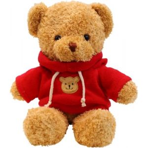 LGWJHCY Ours en Peluche Peluche Jouet, 30cm Ours en Peluche avec Patte à Capuche Impression Jouet, Peluche Jouet, Mignon Jouet en Peluche Cadeau (Rouge) (shenzhenshihanshizhixingkejiyouxiangongsi, neuf)