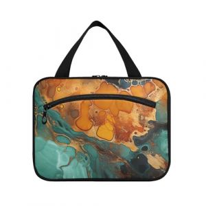 Linnyio Art Abstrait Du Cheval Trousse de Toilette de Voyage Suspendue Maquillage,Grande Capacit&eacute; Pliable Rangement Sacs de Lavage pour Femmes Filles (Linnyio, neuf)