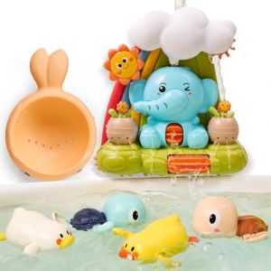 TUMAMA Jouets de Bain pour b&eacute;b&eacute; &agrave; partir de 1 an, Jouets de Bain pour b&eacute;b&eacute; &agrave; partir de 1 2 3 Ans,El&eacute;phant, Tortue, Canard, Jouets de Bain pour Enfant, Jouet Aquatiques, Cadeaux d'annive (Kids Toys Care, neuf)