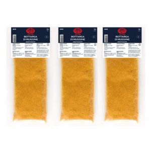 Bottarga de Mulet râpé Su Tianu Sardu - 3 paquets de 100g - Fait à la main en Sardaigne, Italie - œufs de mulet salés et séchés - Caviar de la Méditerranée - Poutargue Boutargue sarde Kosher (TASTAI - mediterranean food experience, neuf)