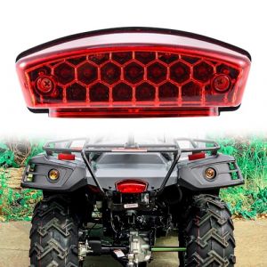 LOKLISUM Feu Arri&egrave;re Moto 12V, Feu de Plaque D'immatriculation Homologu&eacute; E24, 21 LED Feu Stop Moto Universels Compatible avec ATV Quads Scooter Street Bike Cruiser Cafe Racer Dirt Bike (HOISUM, neuf)