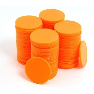 SmartDealsPro Lot de 100 mini jetons de poker en plastique opaque avec bo&icirc;te de rangement Orange 32 mm SDD530276 (SuperDealsPro(SmartDealsPro Official Store), neuf)