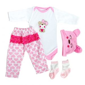 ZIYIUI Vêtements Bebe Reborn 55 CM Haute Qualité Nouveau-Né Poupées Robe Reborn Bébé Poupée Tous Les Vêtements en Coton (sjzyjl store, neuf)